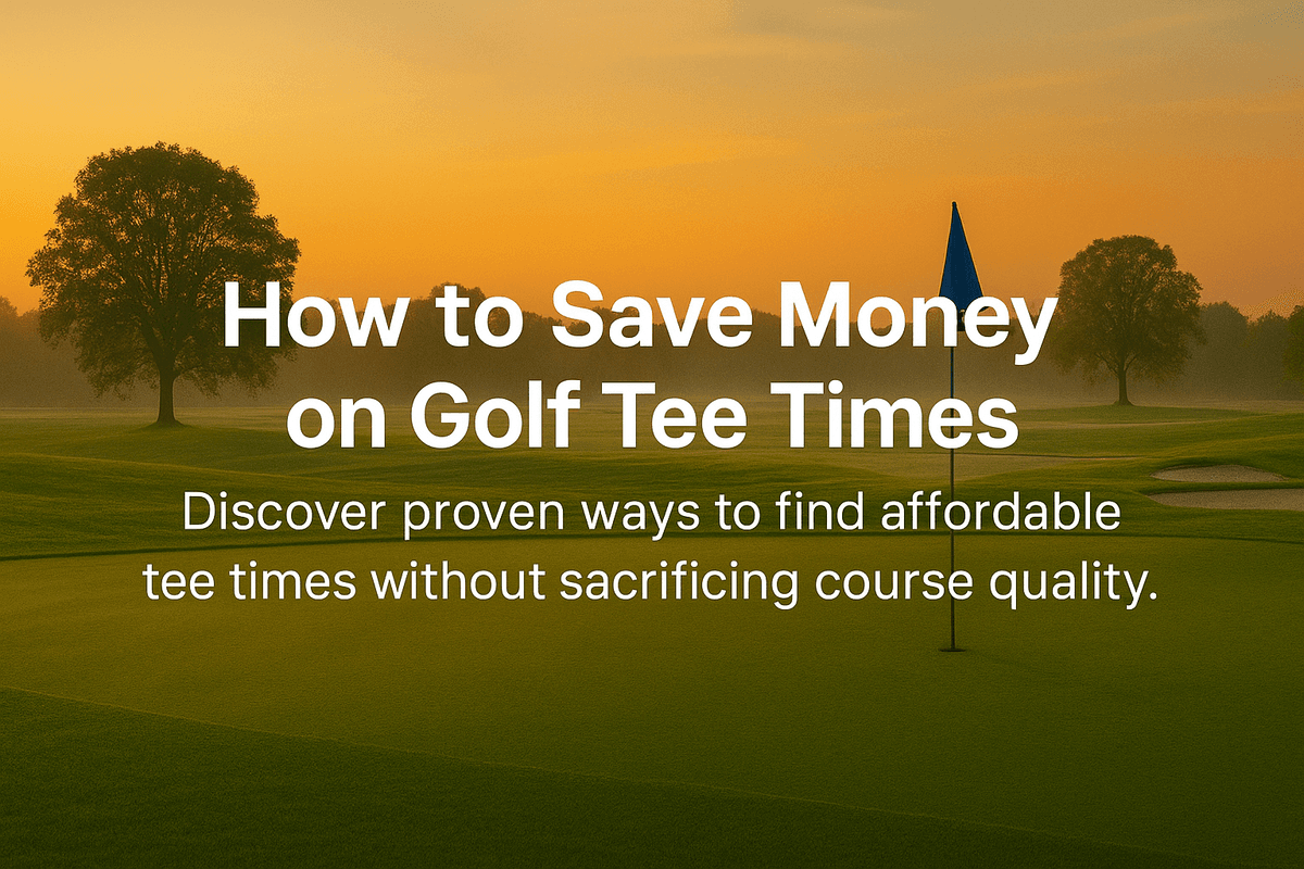 How to Save Money on Golf Tee Times
